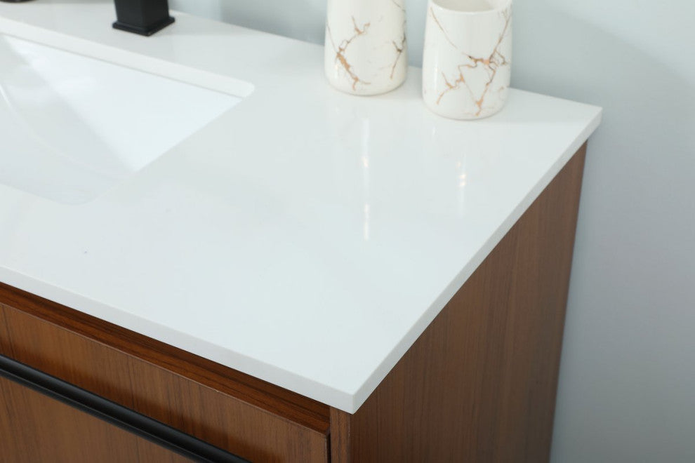 Sue 40" Single Bathroom Vanity, Teak