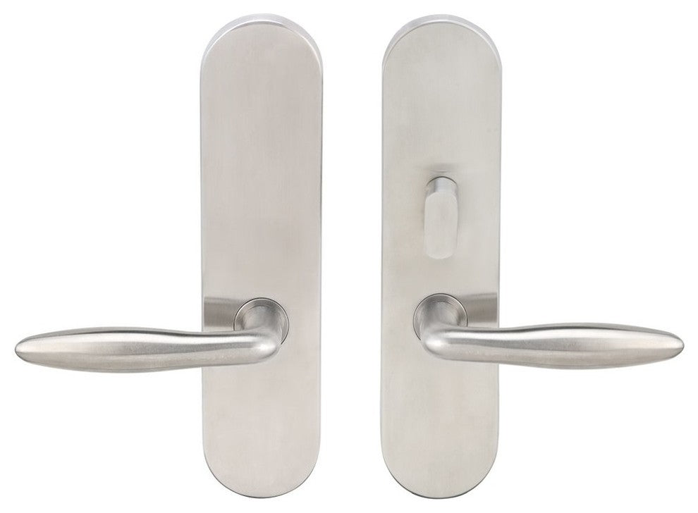 Summer Lever, Tubular Passage With Privacy Bolt, LH, Satin Stainless Steel