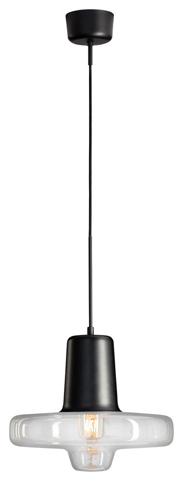 Spin, Pendant, Medium/Black Matt, Clear