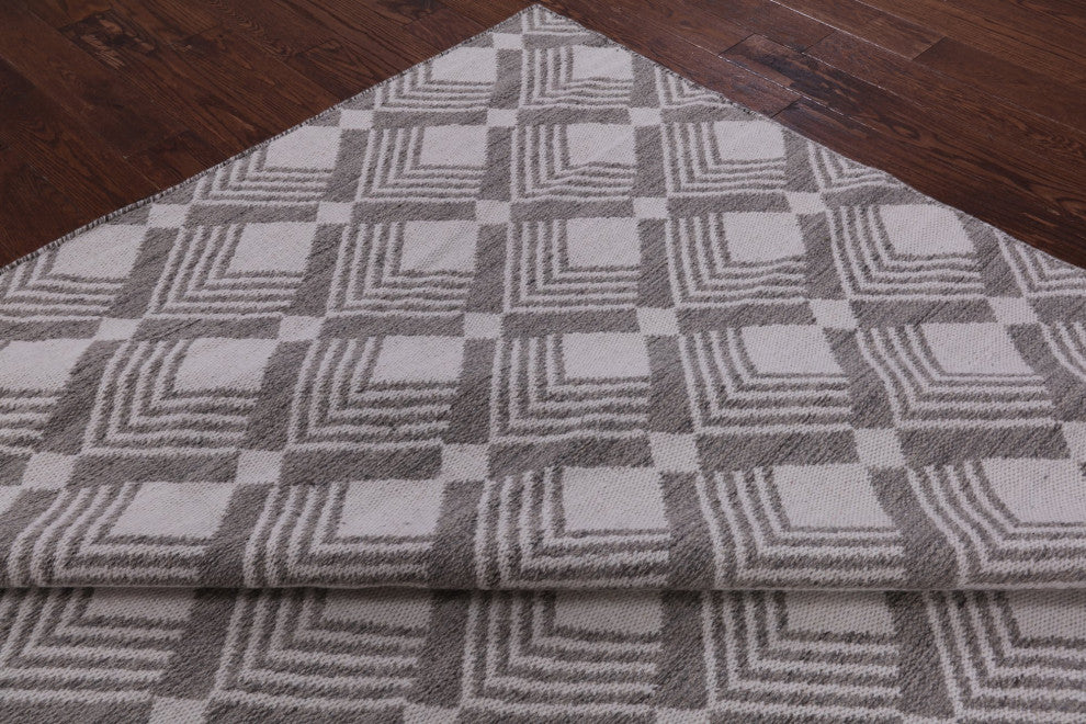 8' 1" X 10' 1" Flat Weave Handmade Wool Rug Q8490