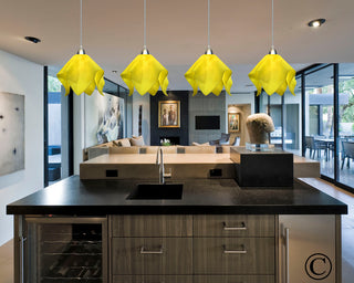 Jezebel Radiance Flame Large Pendant, Canary Yellow