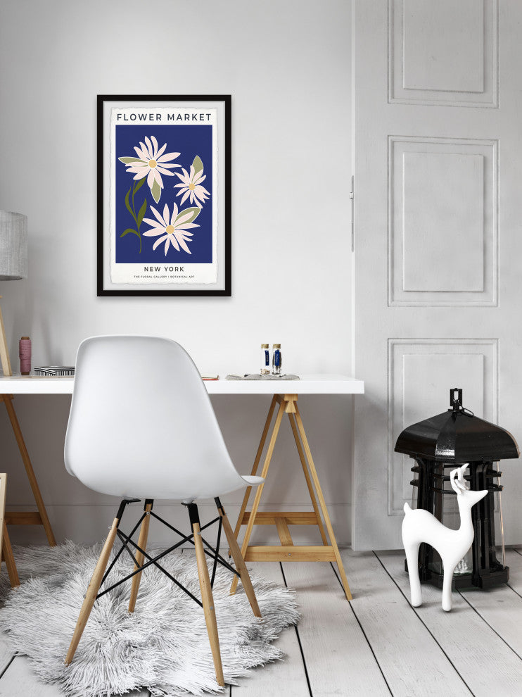 "Flower Market New York" Framed Painting Print, 8x12