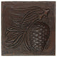 Pinecone Design Hammered Copper Tile, 10"x10"