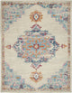 8' X 10' Gray And Ivory Power Loom Area Rug