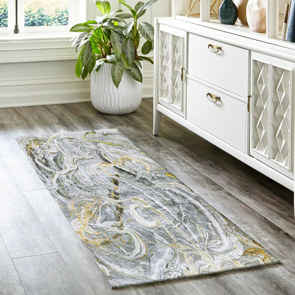 Kikiamo KK12 Storm 2'3" x 7'6" Runner Rug