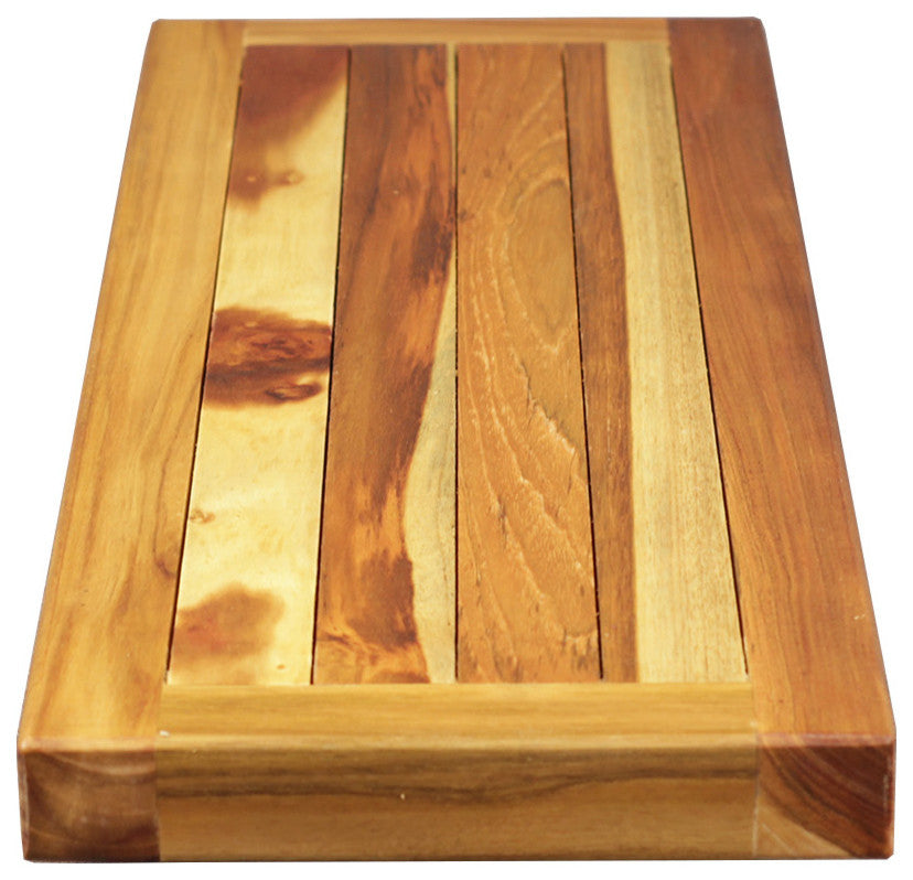 EcoDecors Solid Teak Eleganto Bathtub Seat and Tray