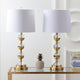 Avery 27.5" Crystal Table Lamp, Clear and Brass Gold, Set of 2
