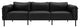 Modern Contemporary Living Room Leather Sofa Black