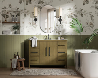 Home Living 48" Single Bathroom Vanity, Chestnut Brown