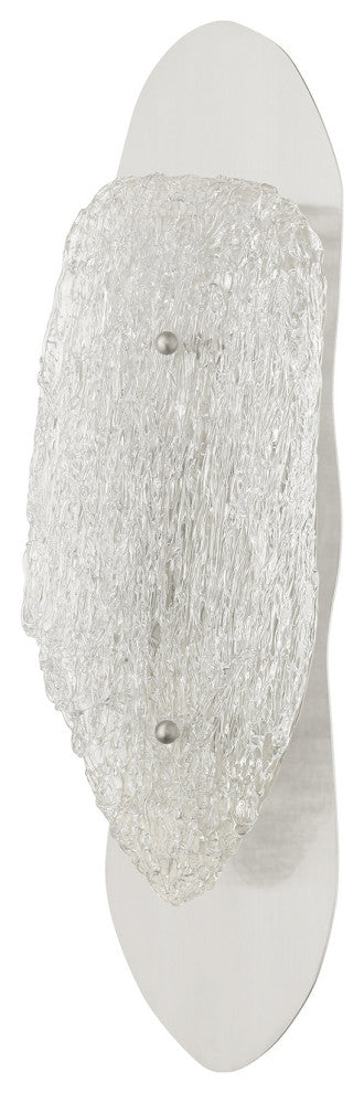 Brushed Nickel Sculprutal, Contemporary, Abstract, Artistic Wall Sconce