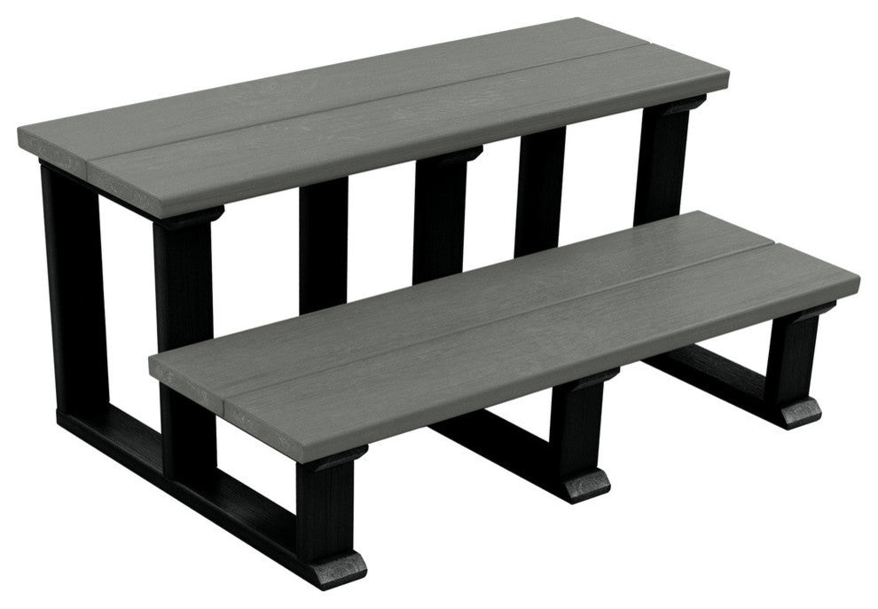 Spa 2-Tier Steps, 32", Coastal Teak