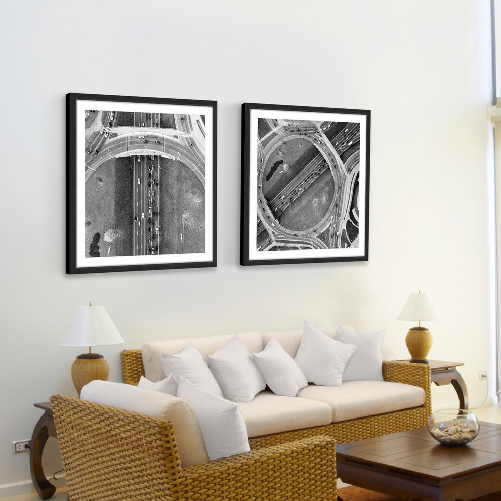 Traffic Loop Diptych, 64x32