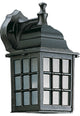 1-Light Cast Lantern Wall Mount, Black
