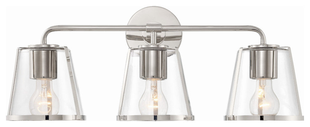 Crystorama Lighting Group FUL-913-CL Fulton 3 Light 23"W Vanity - Polished