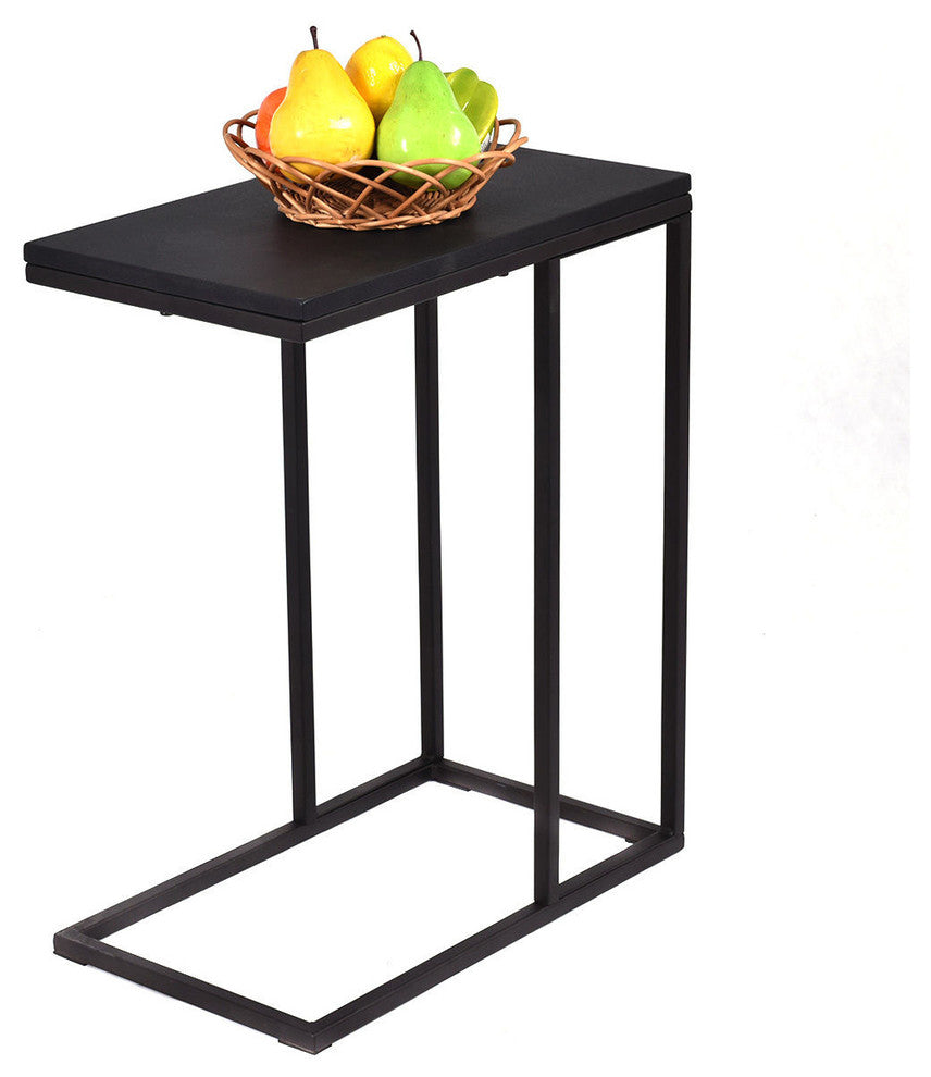 Costway Tray Sofa Side End Table Ottoman Couch Console Stand TV Lap Snack Black