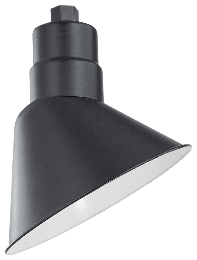 R Series Collection 1 Light 10 in. Satin Black RLM Angle Shade