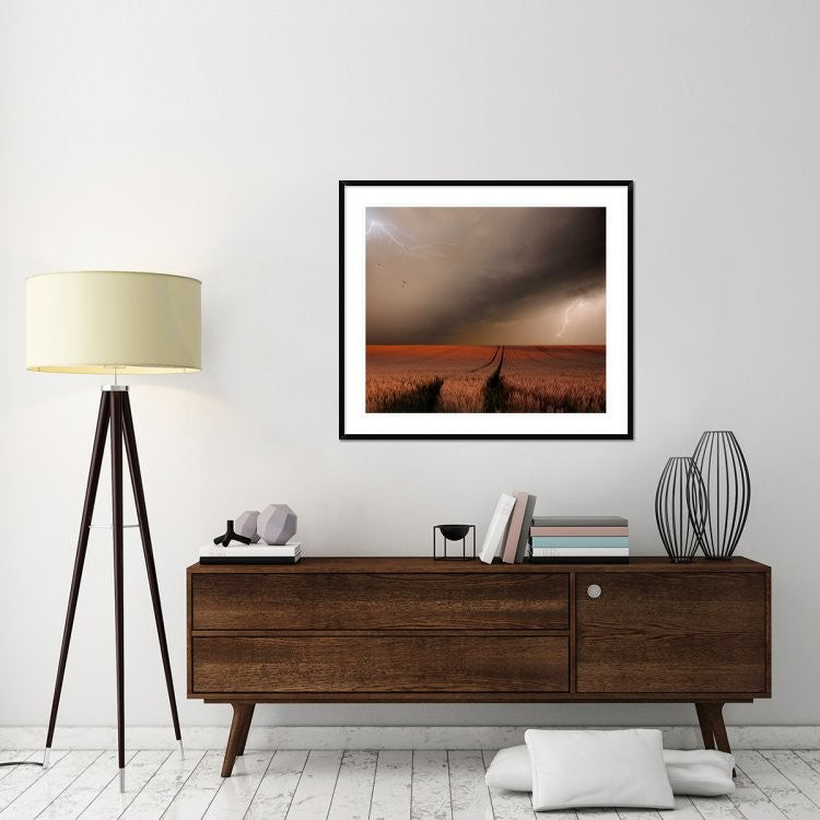 "In The Vastness Of Strohgaeu" Framed Digital Print by Franz Schumacher, 44x38"