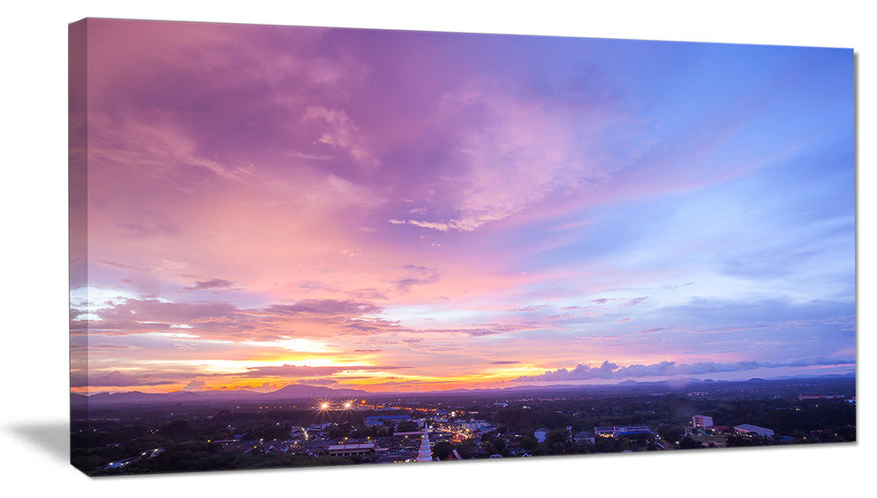 "Beautiful Sunset At Trang Thailand" Wall Art Landscape, 32"x16"