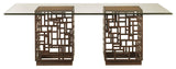 South Sea Dining Table With 84 X 48" Glass Top