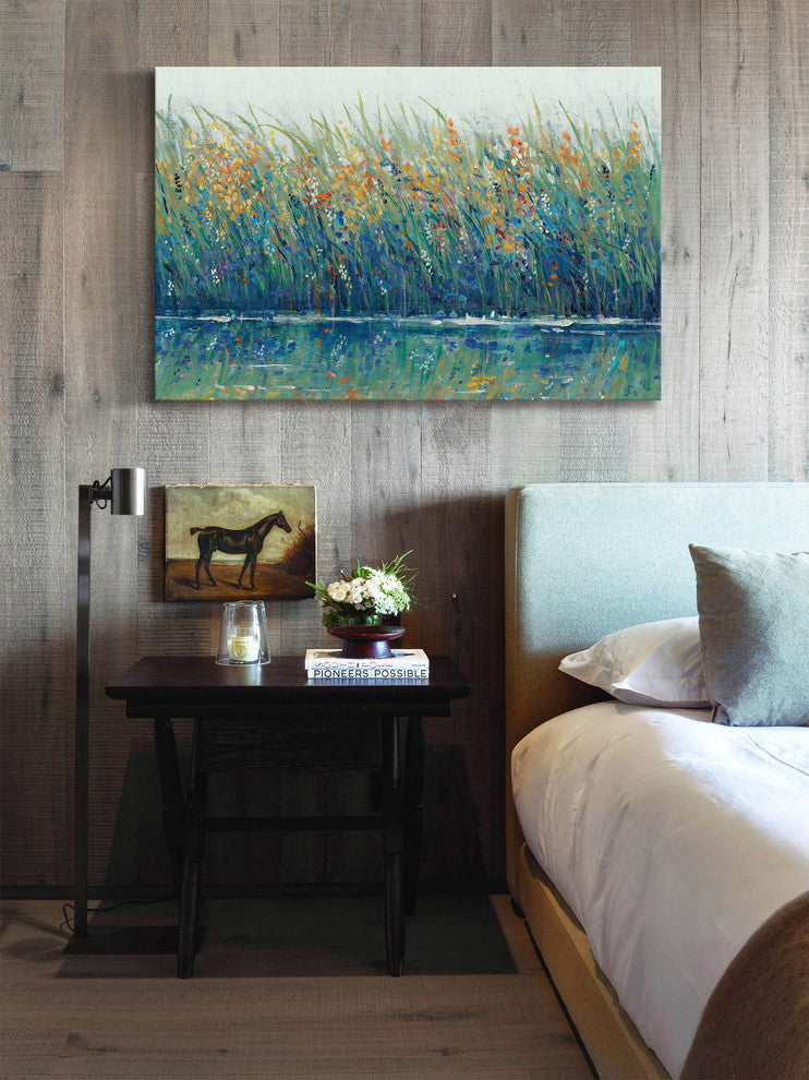 "Wildflower Reflection II" Painting Print on Wrapped Canvas, 18"x12"