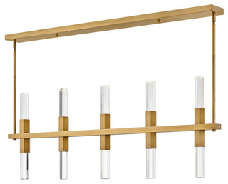 Cecily LED Linear Pendant, Heritage Brass
