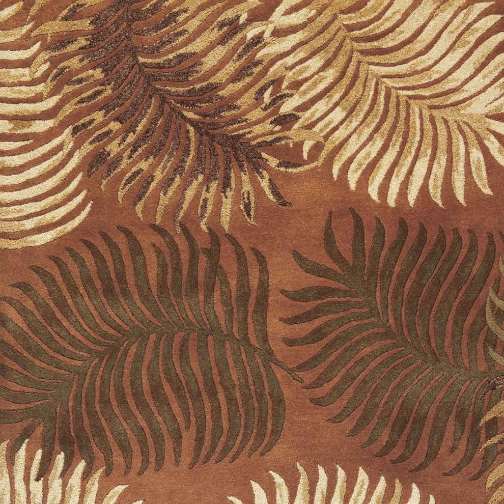 KAS Havana 2623 Rust Fern View Area Rug, 2'3"x8' Runner