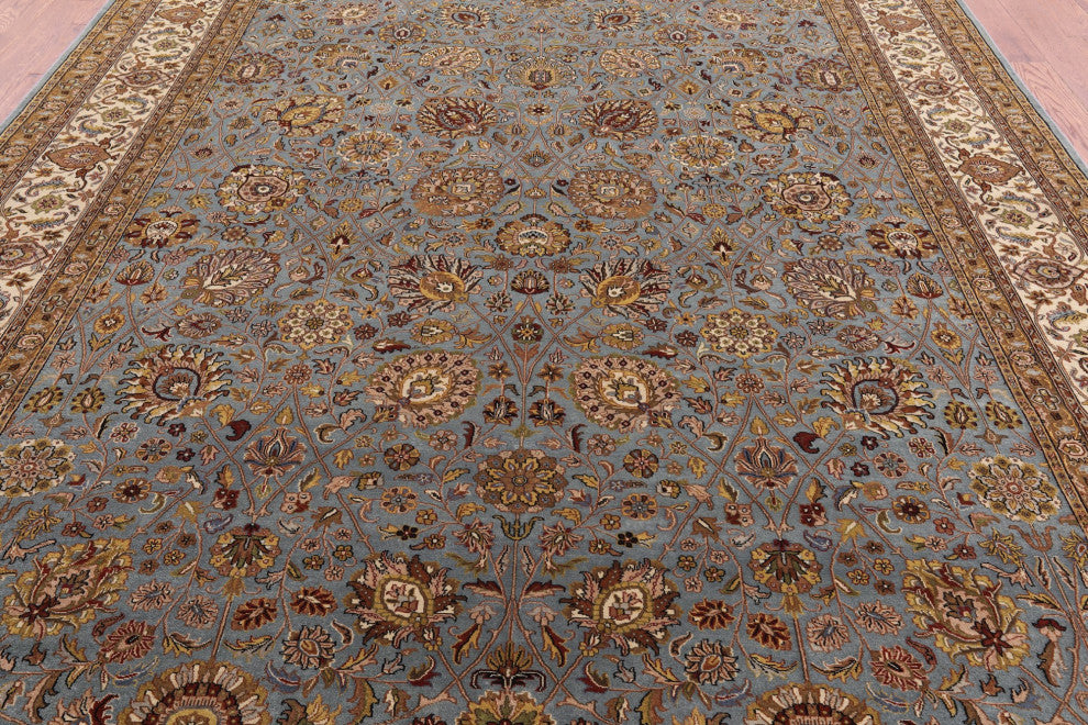 Persian Tabriz Hand-Knotted Wool Rug 10' 0" X 14' 0" Q9442