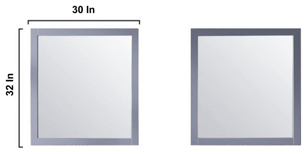 Marsyas 80" Dark Gray Double Vanity Carrara Marble Top Sinks, 30" Wall Mirrors