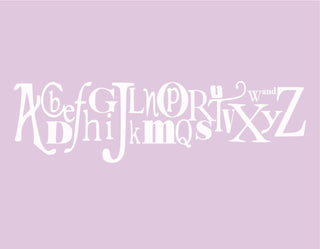 Alphabet Wall Decal, 28", Turquoise