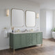Chicago 72" Double Vanity, Smokey Celadon, Eternal Jasmine Pearl Quartz