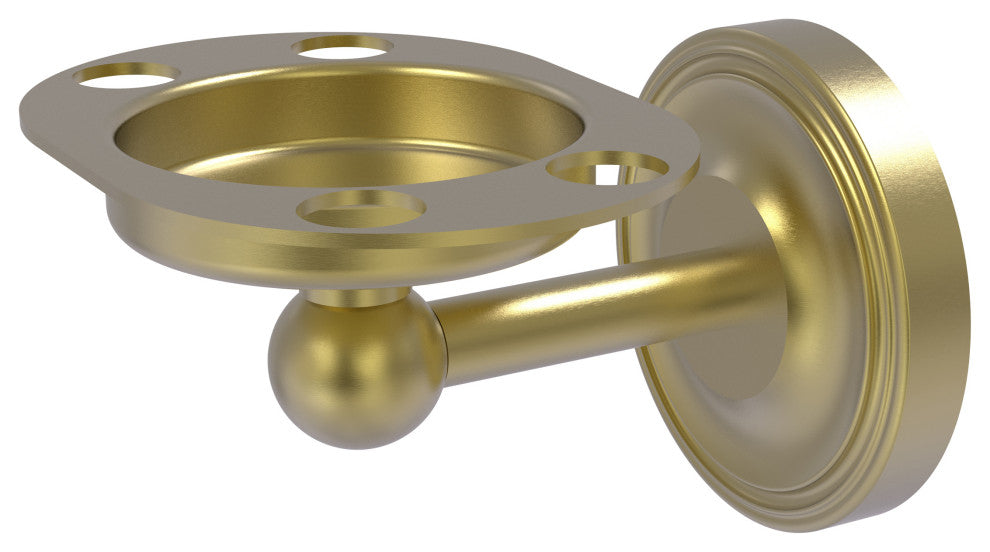 Regal Tumbler and Toothbrush Holder, Satin Brass