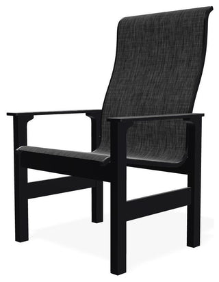 Leeward Sling Outdoor Armchair, Augustine Shadow/Black