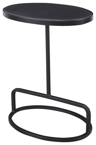 Uttermost Jessenia Black Marble Accent table