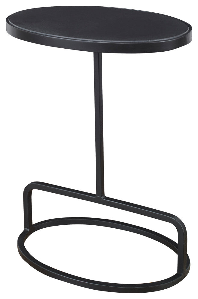 Uttermost Jessenia Black Marble Accent table