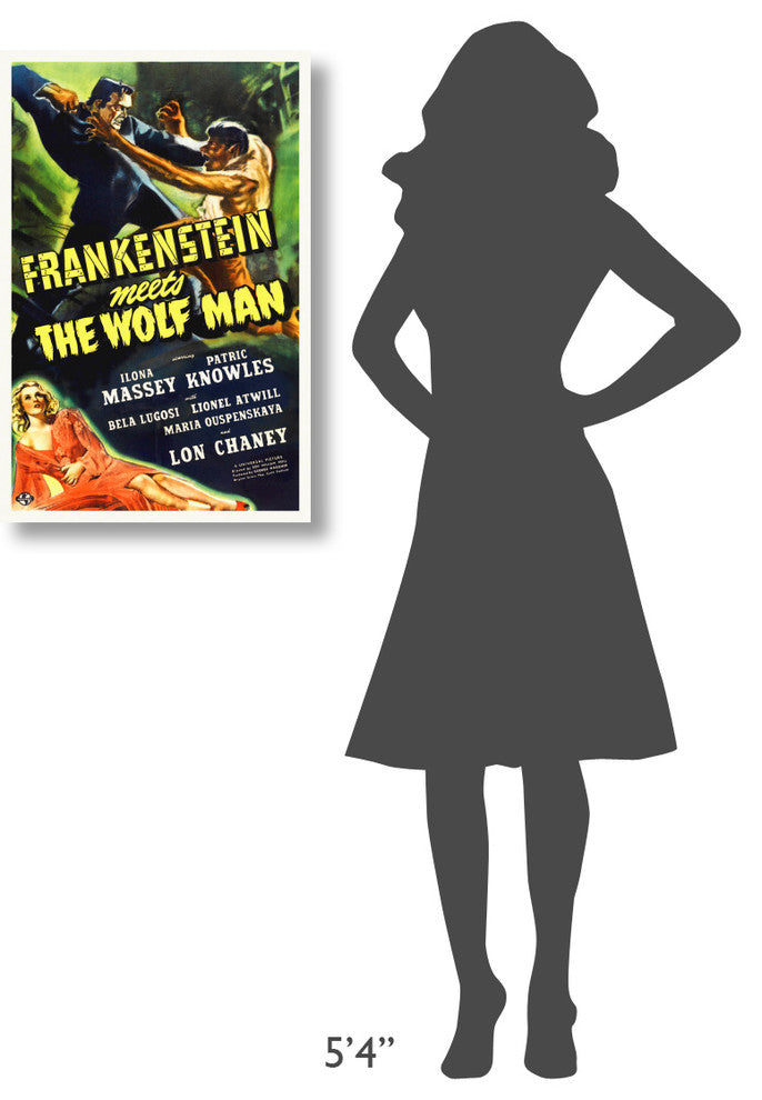 "Frankenstein vs the Wolfman" Canvas by Hollywood Photo Archive, 20x30"