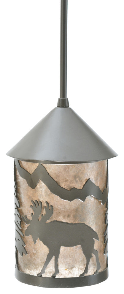 6 Wide Lone Moose Lantern Mini Pendant