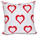 Valentine Print Pillow, Red, 16"x16"