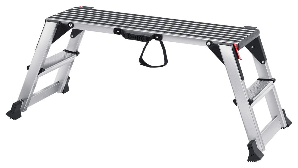 VEVOR Aluminum Folding Work Platform Drywall Ladder 660lbs Non-slip Bench