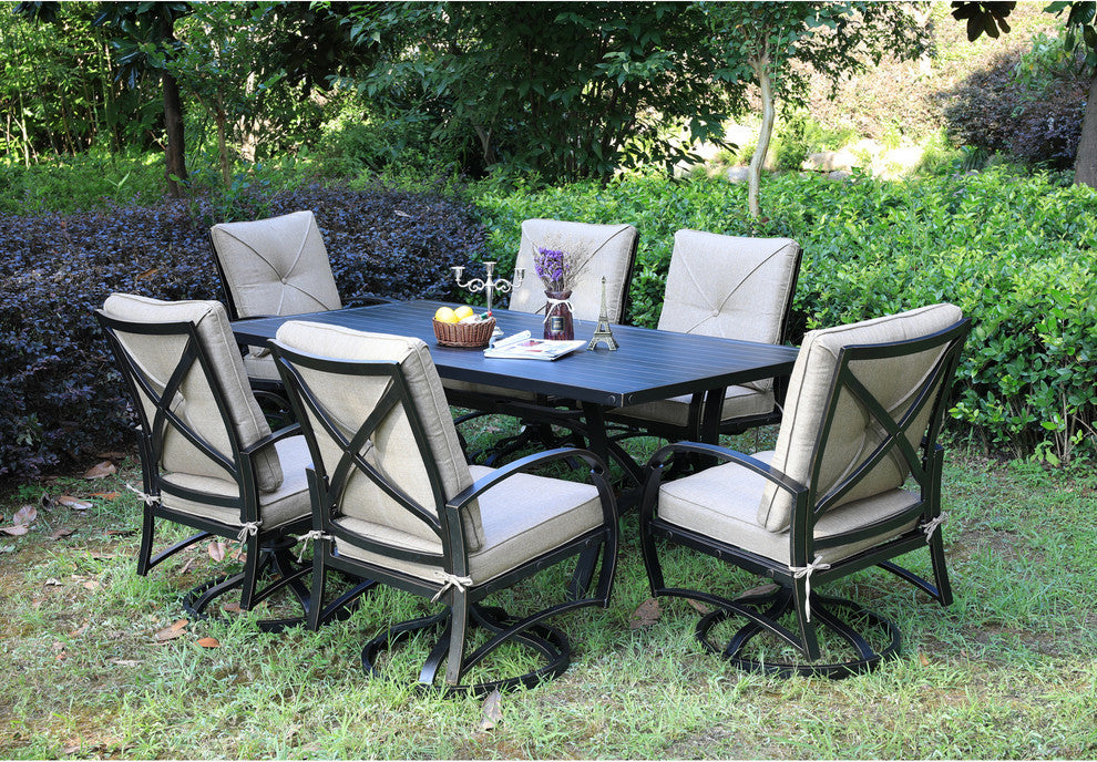 Sinclair 7-Piece Dining Set, 42x72" Rectangle Table