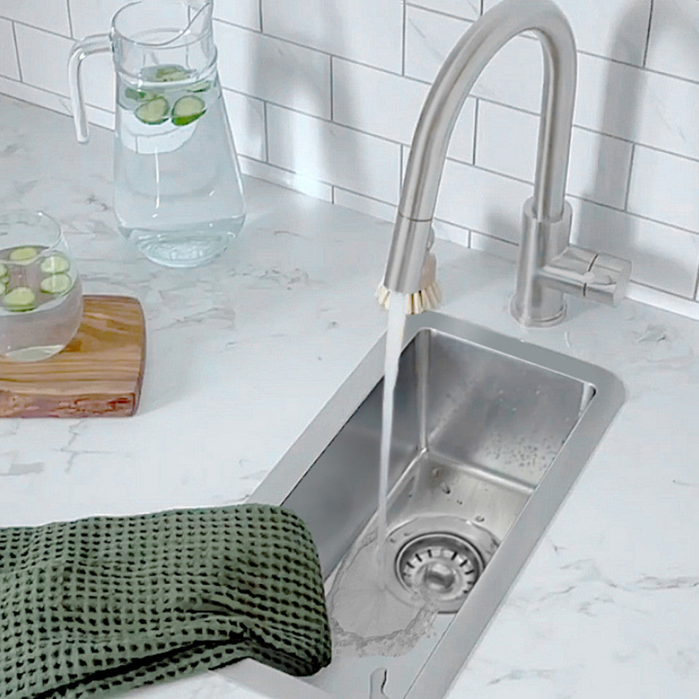 STYLISH Soria Dual Mount 9" Stainless Steel Single-Bowl Kitchen Sink