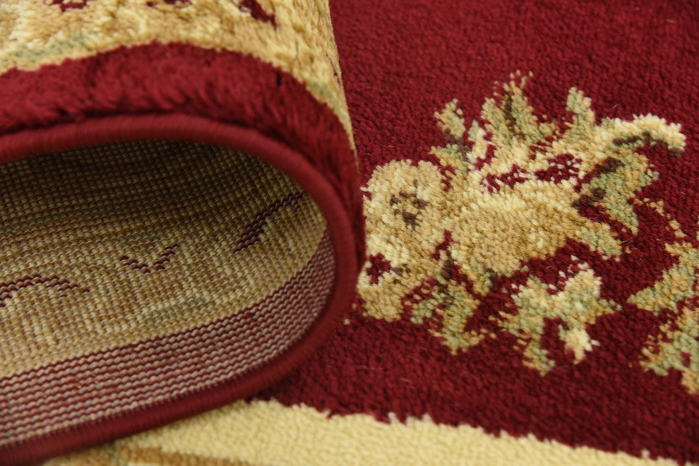 Unique Loom Red Henry Versailles 5' 0 x 8' 0 Area Rug