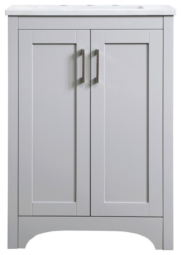 24" Single Bathroom Vanity, Gray