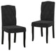 vidaXL Dining Chairs 2 pcs Black Velvet
