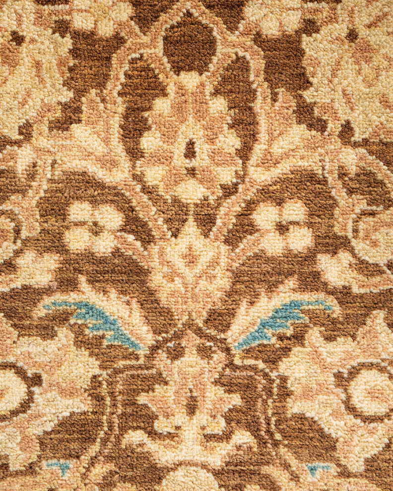 Ottoman, One-of-a-Kind Hand-Knotted Area Rug Brown, 3' 1" x 5' 4"