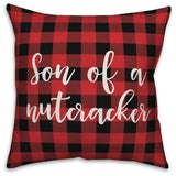 Peace, Buffalo Check Plaid 18x18 Throw Pillow Cover