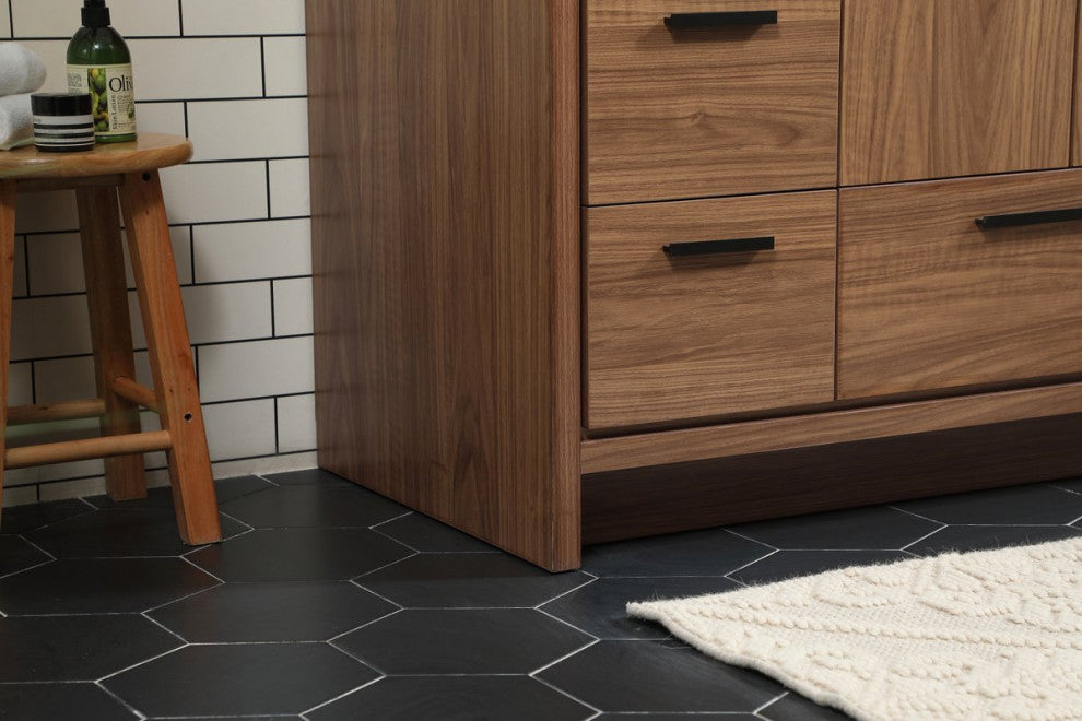 Walker Walnut Brown-Light Bathroom Vanity, Walnut Brown, 36"
