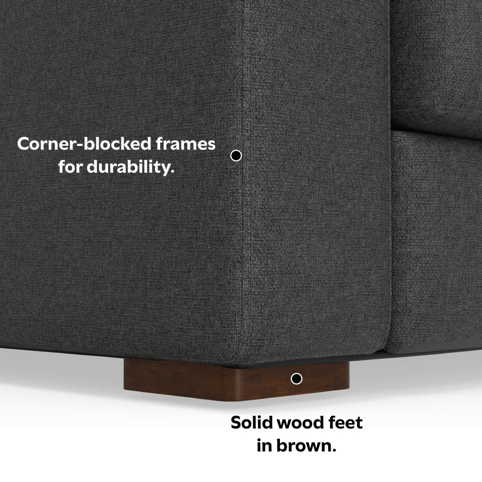 Charlie 78-inch Sofa in Tightly Woven Performance Fabric