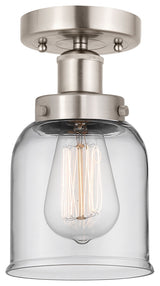 Bell 1-Light 6.5" Semi-Flush Mount Brushed Satin Nickel
