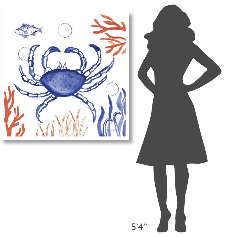 "Coastal Jewels V" Digital Paper Print by Farida Zaman, 38"x38"