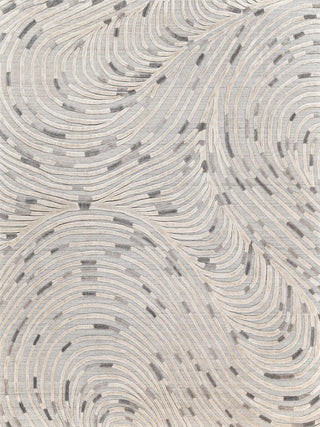 Overture Handmade Hand Loomed Wool and Bamboo Silk Gray Area Rug
